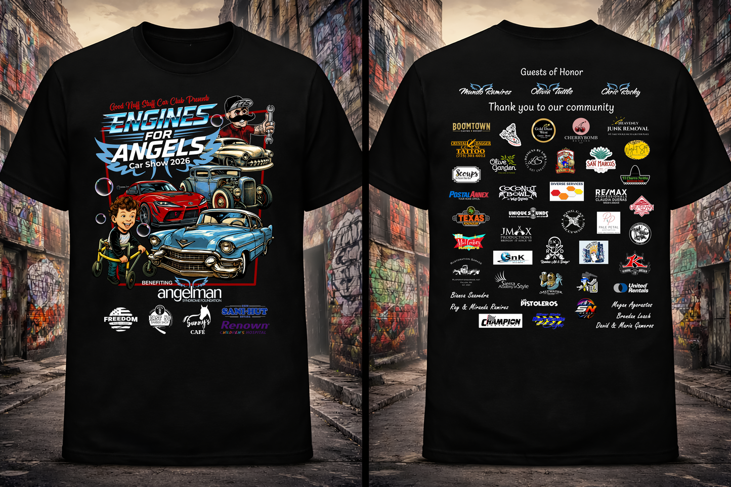 Engines for Angels official Event tee