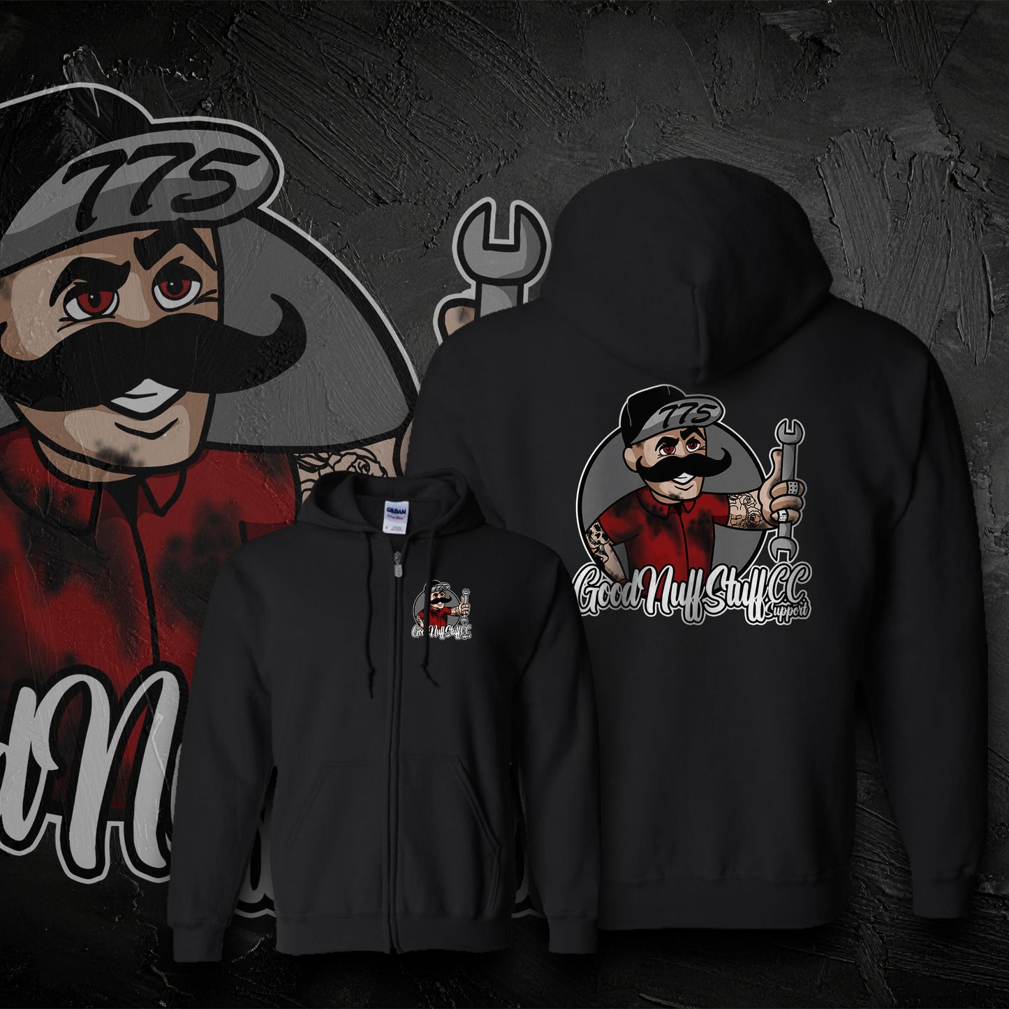 GNS Support Zip up - Black